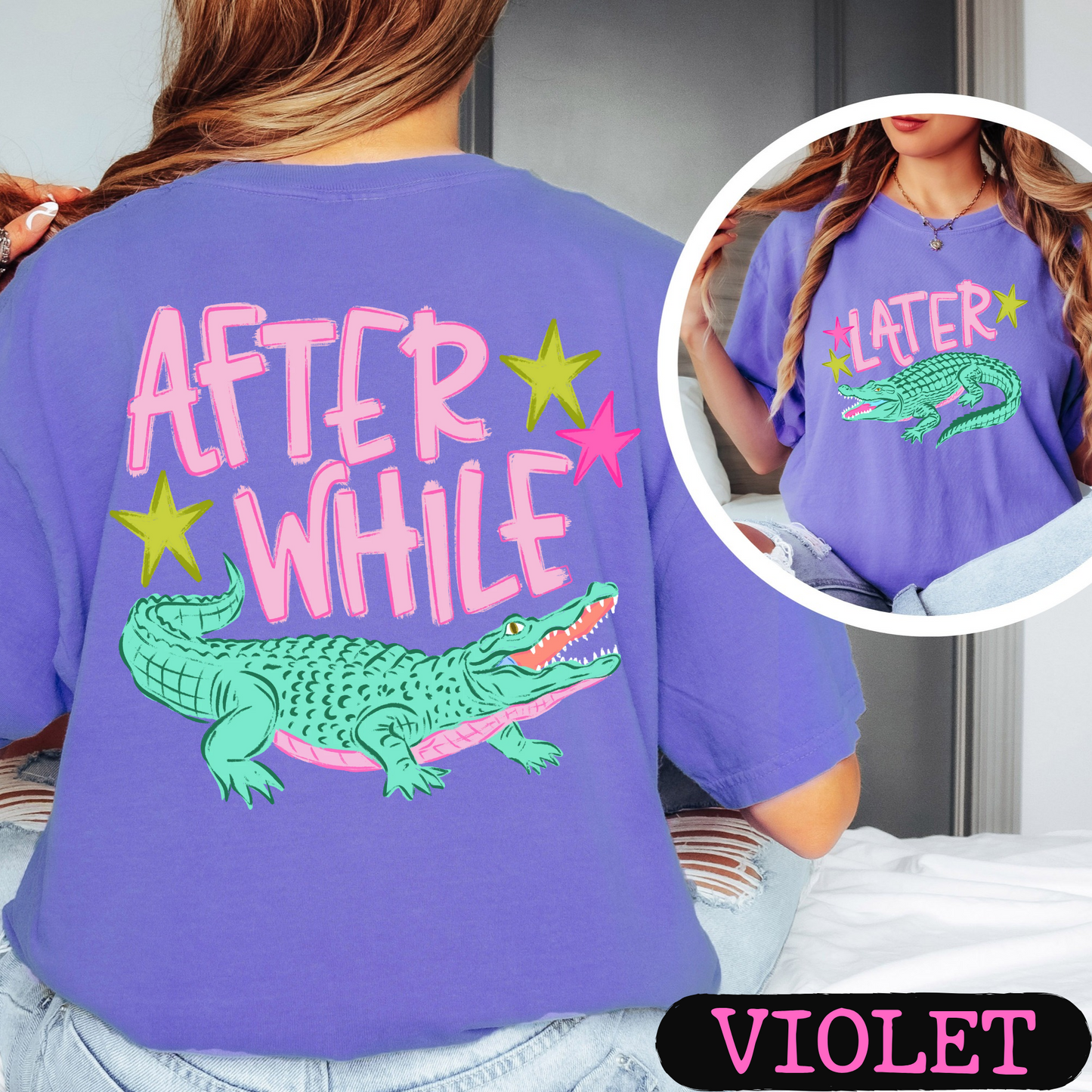 Later Gator Shirt | Funny Southern Alligator Tee | Front & Back Comfort Colors