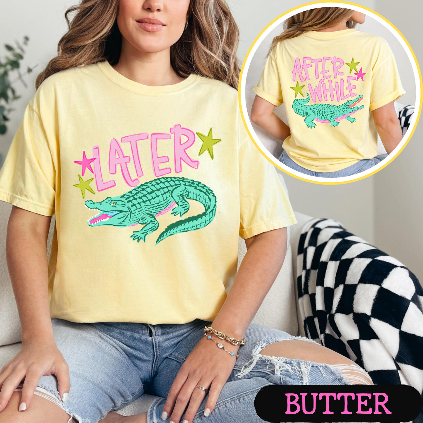 Later Gator Shirt | Funny Southern Alligator Tee | Front & Back Comfort Colors