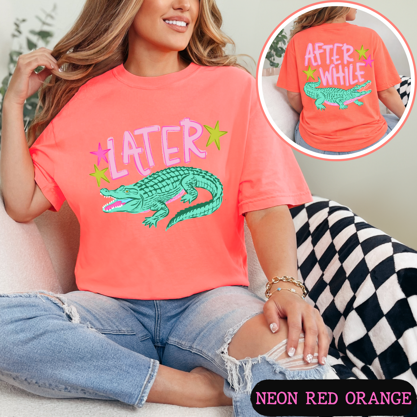 Later Gator Shirt | Funny Southern Alligator Tee | Front & Back Comfort Colors