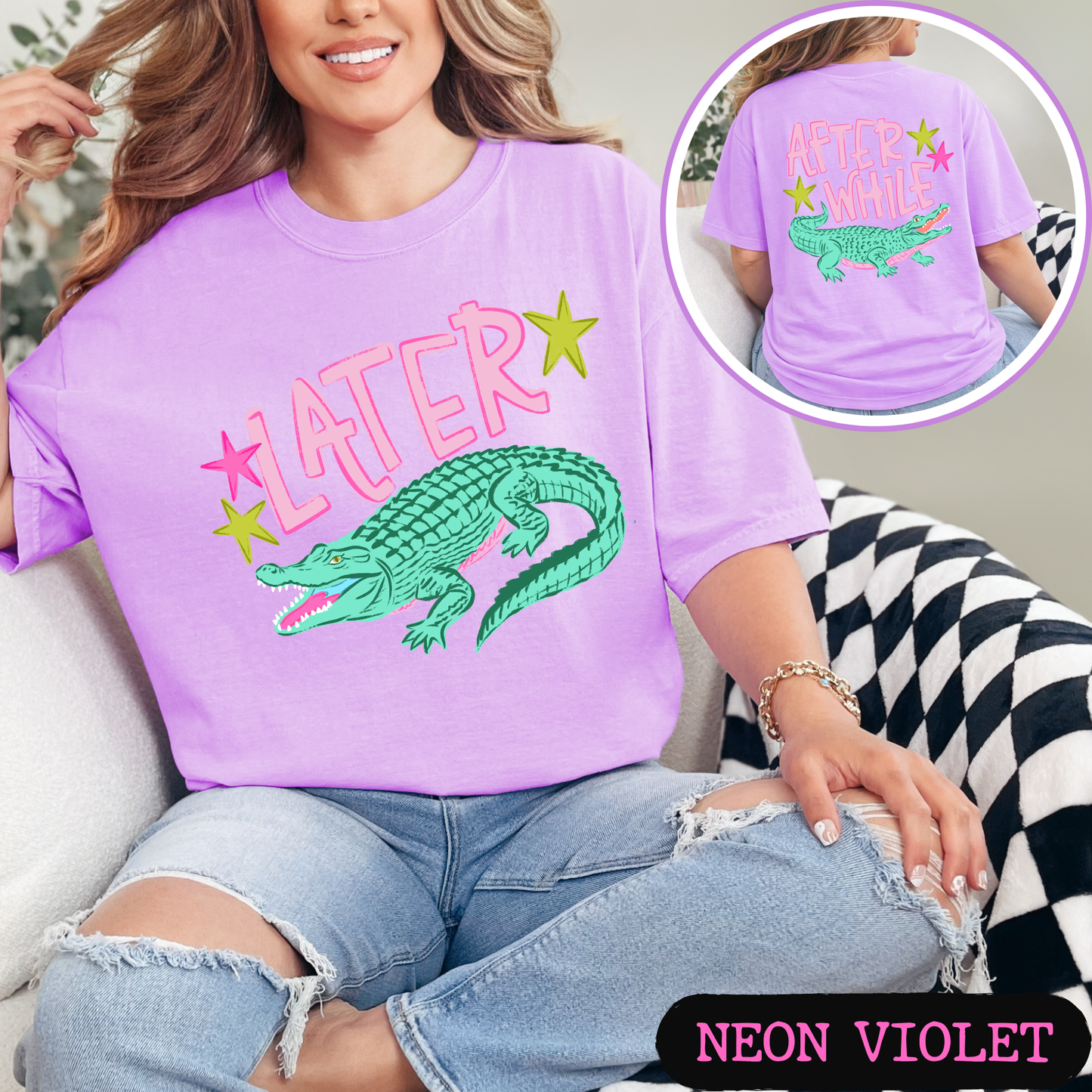Later Gator Shirt | Funny Southern Alligator Tee | Front & Back Comfort Colors