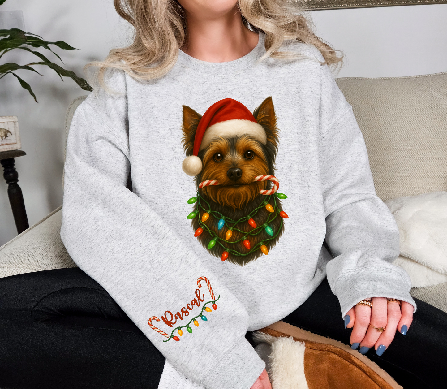 Custom Pet Christmas Sweatshirt | Personalized Pet Sweatshirt | Holiday Gift for Dog & Cat Lovers