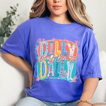 Dilly Dally Graphic Tee | Funny Colorful Retro Shirt | Cute Trendy Women’s T-Shirt | Comfort Colors Style