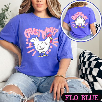 Guess What Chicken Butt Shirt | Funny Chicken Graphic Tee | Cute Farm Humor T-Shirt