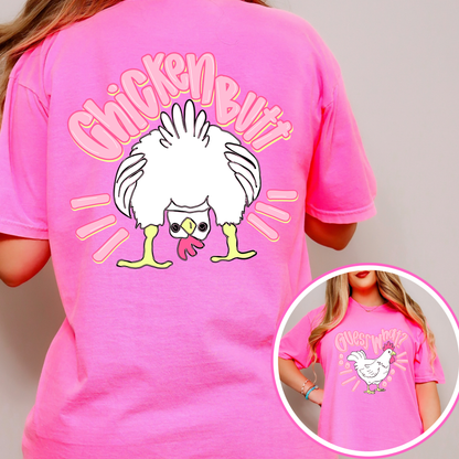 Guess What Chicken Butt Shirt | Funny Chicken Graphic Tee | Cute Farm Humor T-Shirt