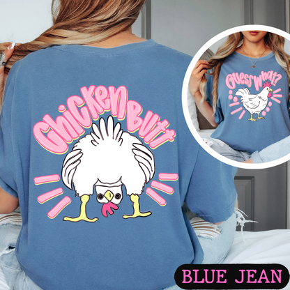Guess What Chicken Butt Shirt | Funny Chicken Graphic Tee | Cute Farm Humor T-Shirt