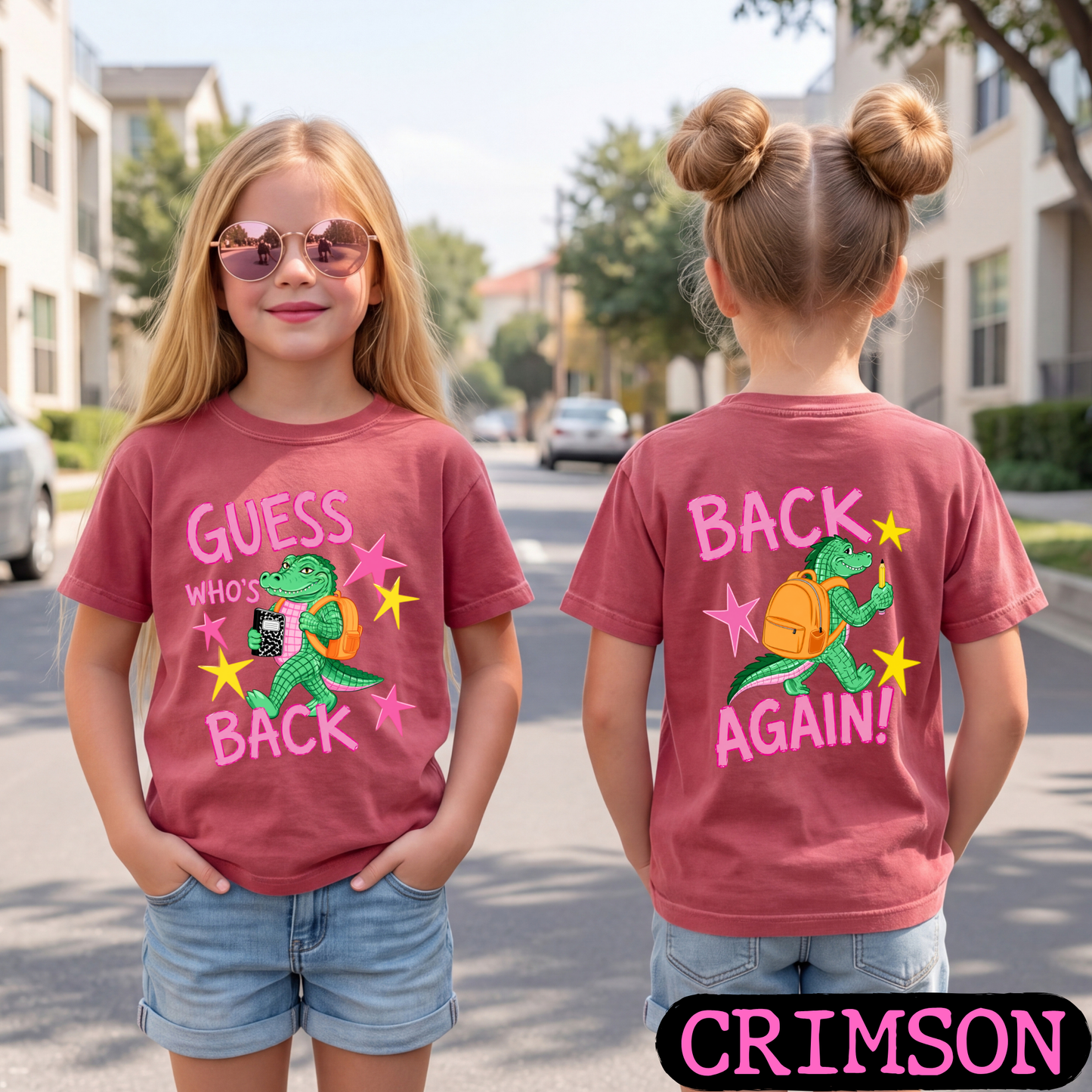 Guess Who's Back Back Again Alligator Back to School Comfort Colors Shirt | Funny Teacher & Student Graphic Tee | Back To School Shirt