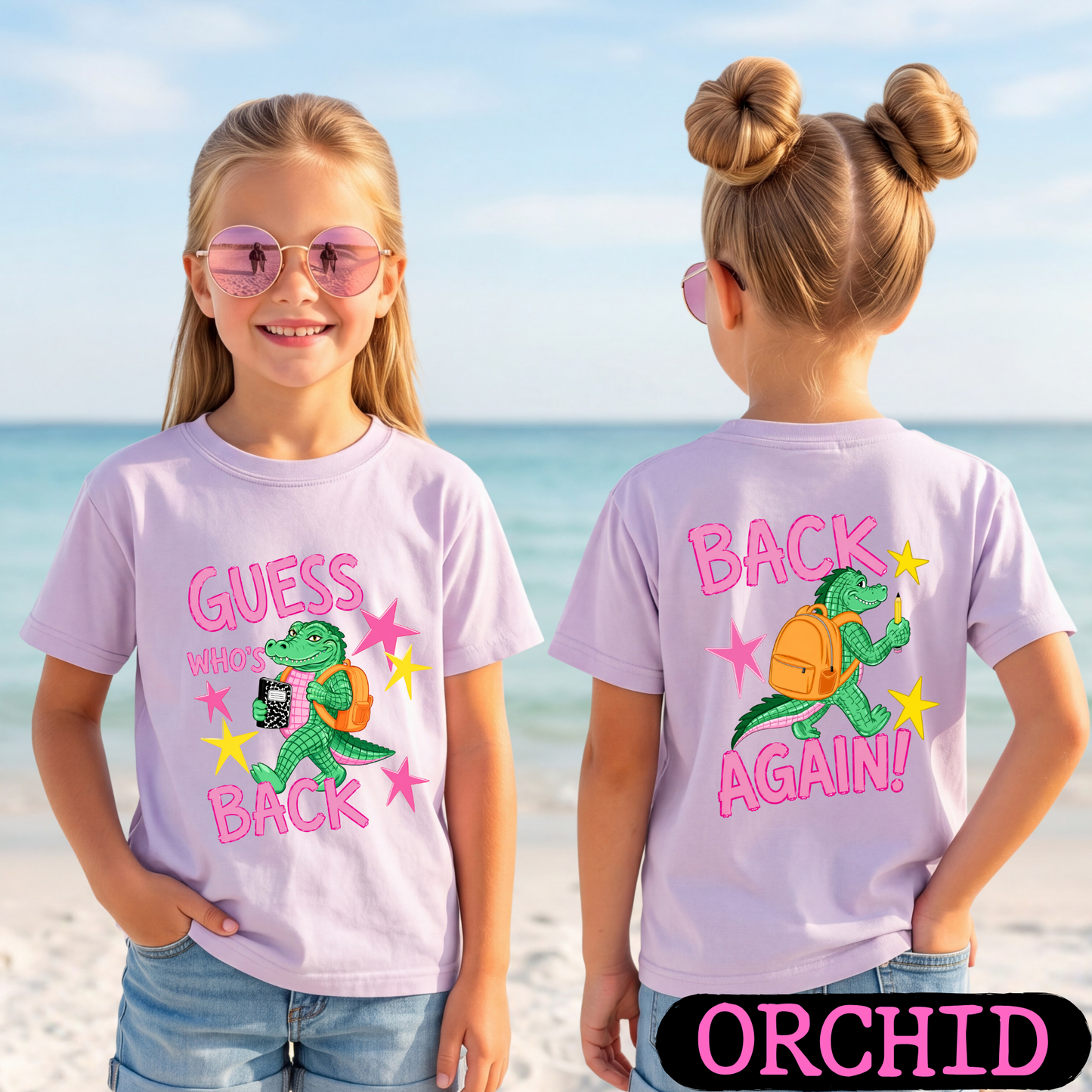 Guess Who's Back Back Again Alligator Back to School Comfort Colors Shirt | Funny Teacher & Student Graphic Tee | Back To School Shirt
