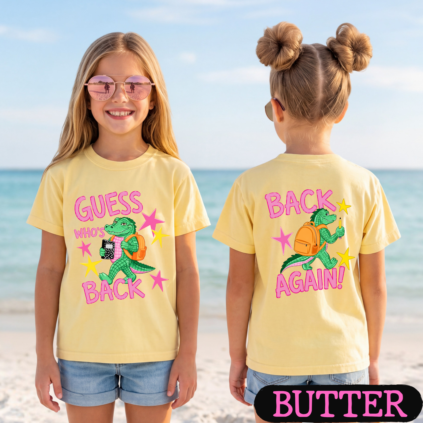Guess Who's Back Back Again Alligator Back to School Comfort Colors Shirt | Funny Teacher & Student Graphic Tee | Back To School Shirt