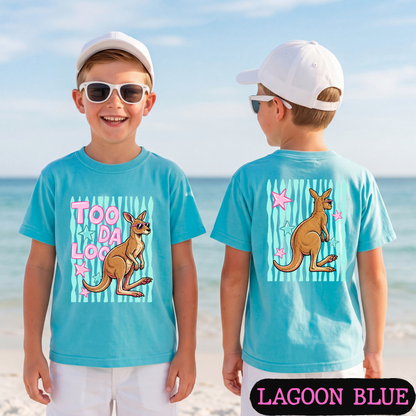 Too Da Loo Kangaroo Tee | Funny Retro Animal Shirt | Front & Back Graphic