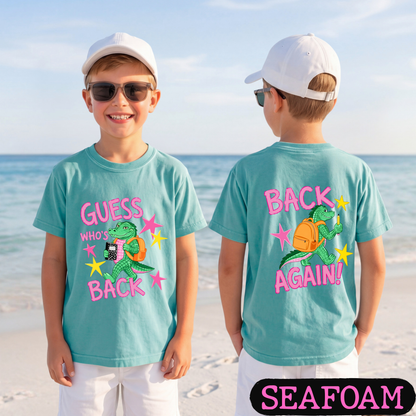 Guess Who's Back Back Again Alligator Back to School Comfort Colors Shirt | Funny Teacher & Student Graphic Tee | Back To School Shirt