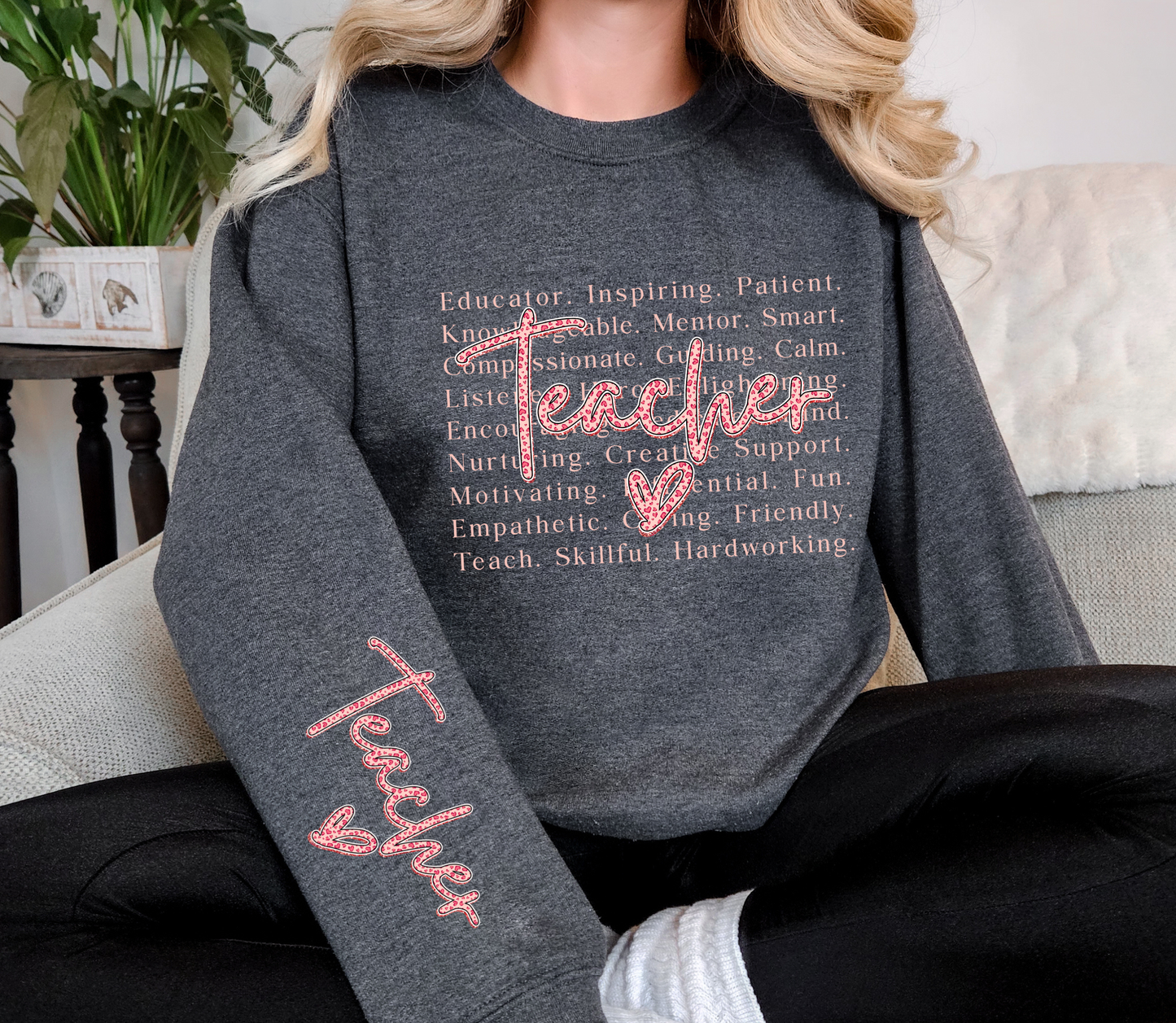 Teacher Definition Sweatshirt | Inspirational Educator Crewneck | Valentine Gift for Teachers