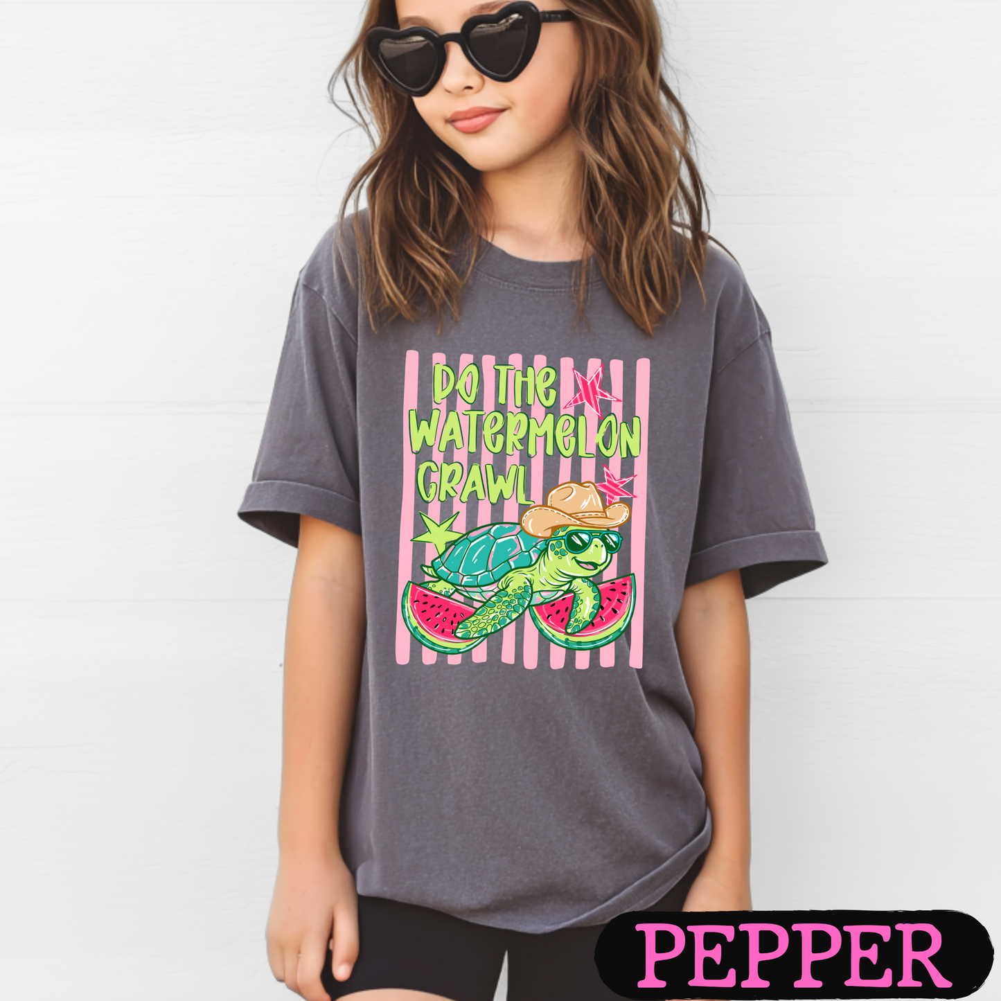 Do The Watermelon Crawl Turtle Graphic Tee | Summer Beach Shirt | Comfort Colors T-Shirt