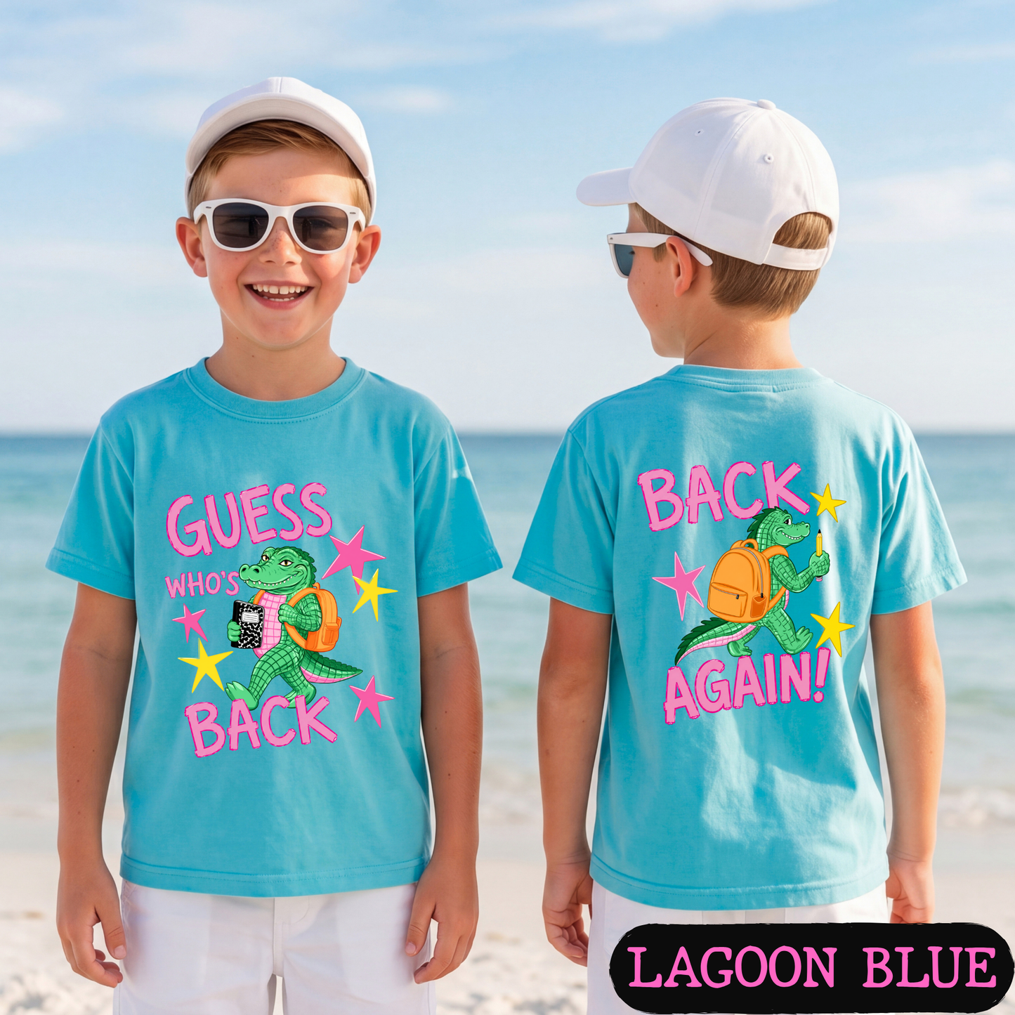 Guess Who's Back Back Again Alligator Back to School Comfort Colors Shirt | Funny Teacher & Student Graphic Tee | Back To School Shirt