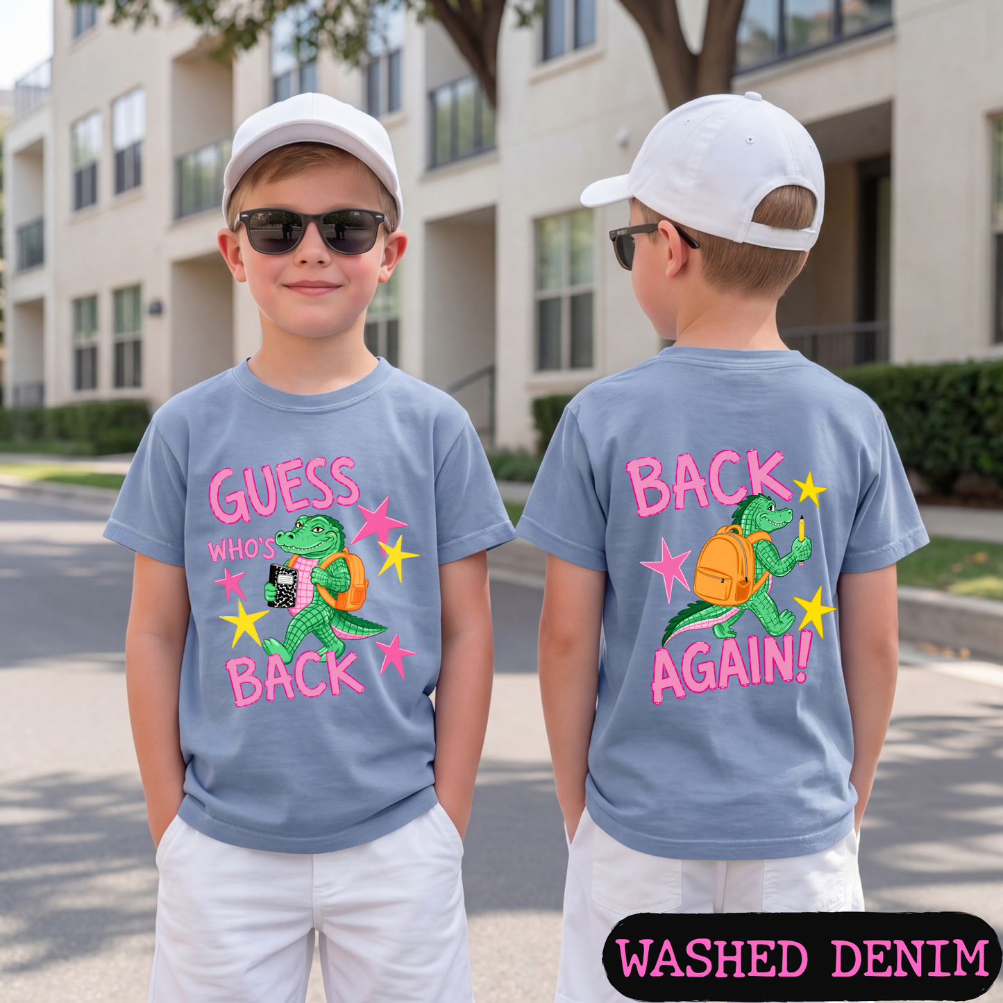 Guess Who's Back Back Again Alligator Back to School Comfort Colors Shirt | Funny Teacher & Student Graphic Tee | Back To School Shirt