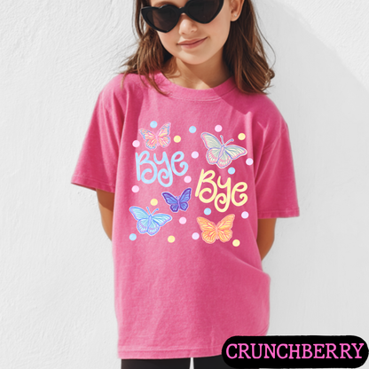 Bye Bye Butterfly Tee | Colorful Spring Graphic T-Shirt | Cute Butterfly Shirt