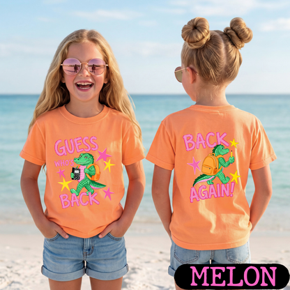 Guess Who's Back Back Again Alligator Back to School Comfort Colors Shirt | Funny Teacher & Student Graphic Tee | Back To School Shirt