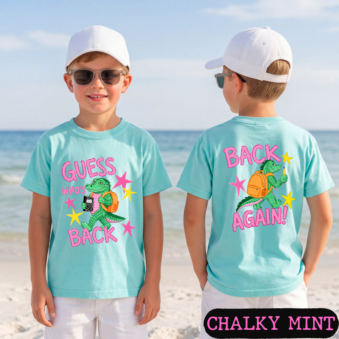 Guess Who's Back Back Again Alligator Back to School Comfort Colors Shirt | Funny Teacher & Student Graphic Tee | Back To School Shirt