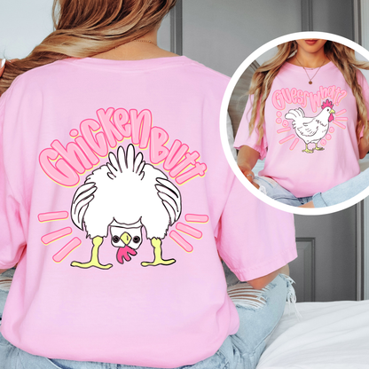 Guess What Chicken Butt Shirt | Funny Chicken Graphic Tee | Cute Farm Humor T-Shirt
