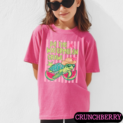 Do The Watermelon Crawl Turtle Graphic Tee | Summer Beach Shirt | Comfort Colors T-Shirt
