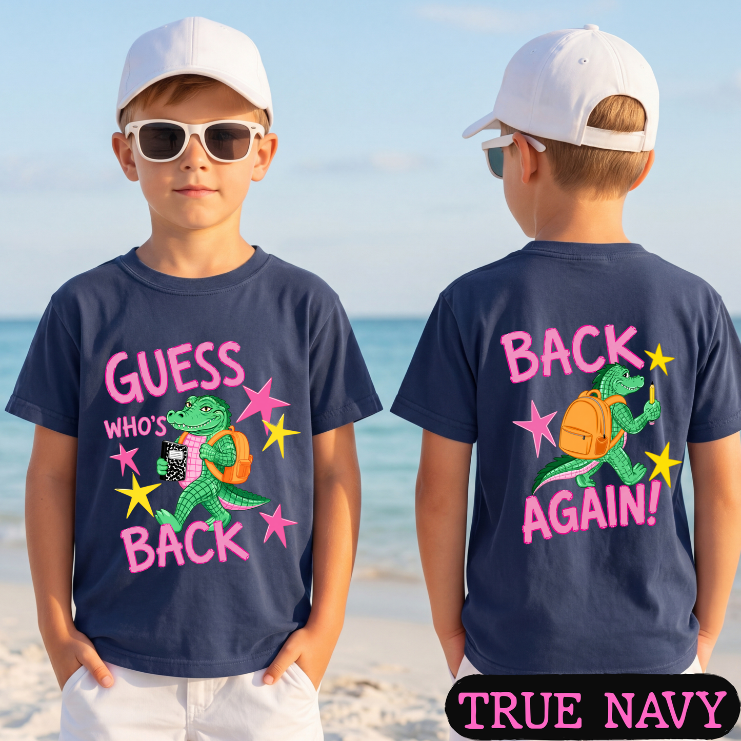Guess Who's Back Back Again Alligator Back to School Comfort Colors Shirt | Funny Teacher & Student Graphic Tee | Back To School Shirt