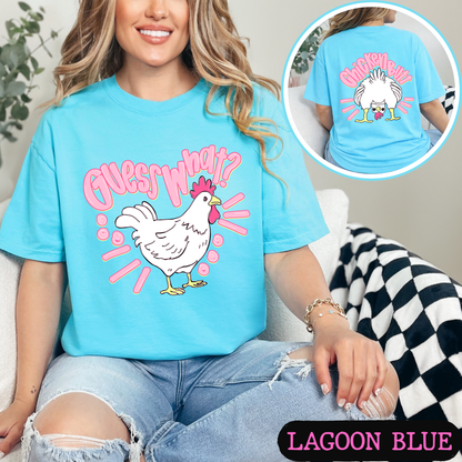 Guess What Chicken Butt Shirt | Funny Chicken Graphic Tee | Cute Farm Humor T-Shirt
