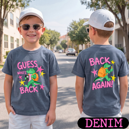 Guess Who's Back Back Again Alligator Back to School Comfort Colors Shirt | Funny Teacher & Student Graphic Tee | Back To School Shirt