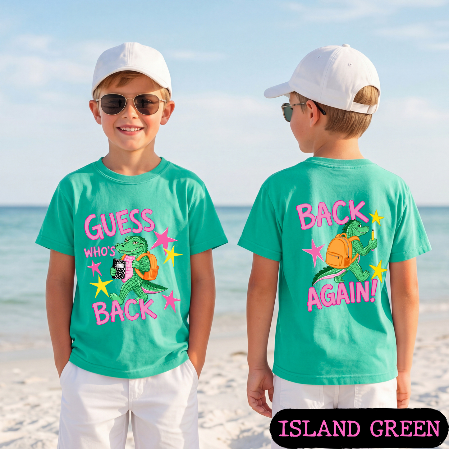 Guess Who's Back Back Again Alligator Back to School Comfort Colors Shirt | Funny Teacher & Student Graphic Tee | Back To School Shirt