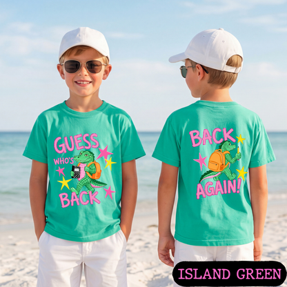 Guess Who's Back Back Again Alligator Back to School Comfort Colors Shirt | Funny Teacher & Student Graphic Tee | Back To School Shirt