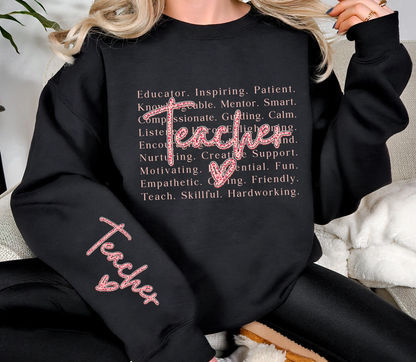 Teacher Definition Sweatshirt | Inspirational Educator Crewneck | Valentine Gift for Teachers