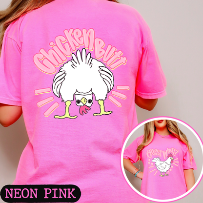 Guess What Chicken Butt Shirt | Funny Chicken Graphic Tee | Cute Farm Humor T-Shirt