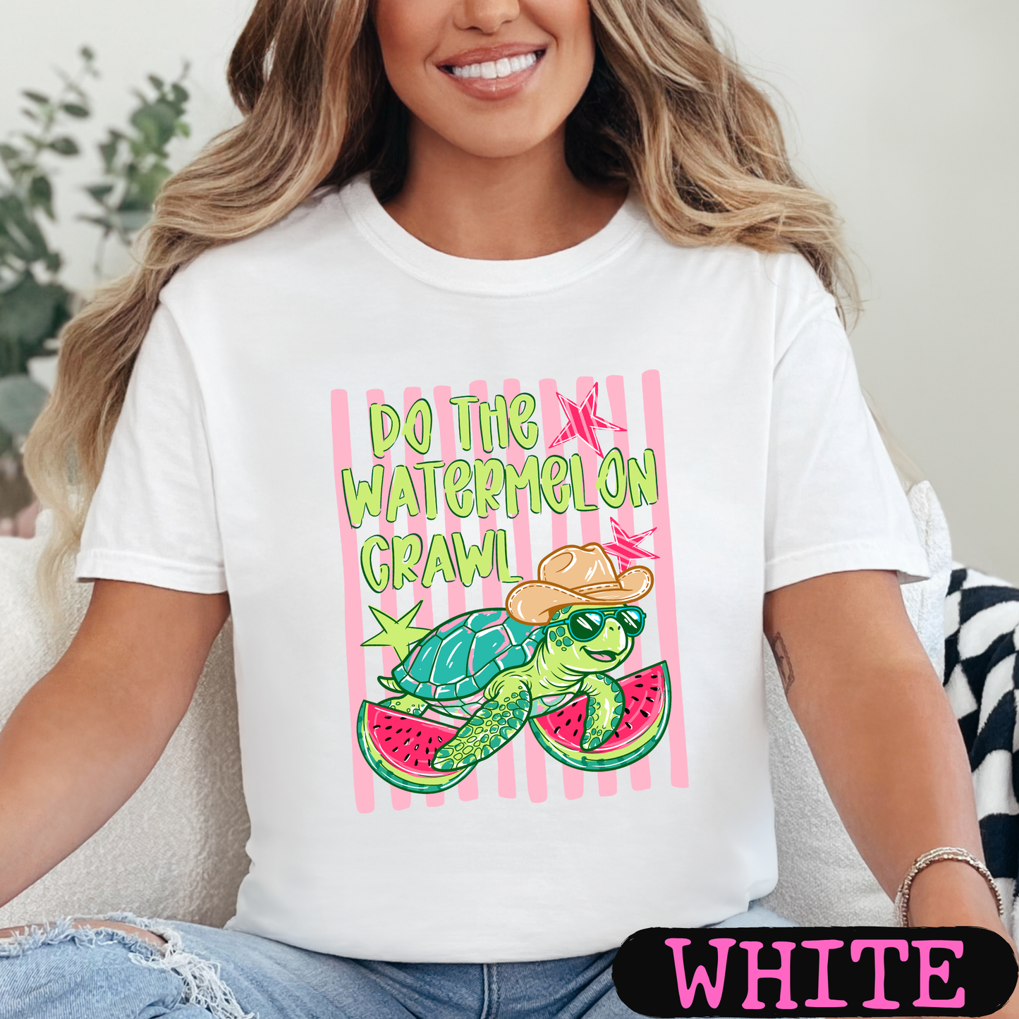 Do The Watermelon Crawl Turtle Graphic Tee | Summer Beach Shirt | Comfort Colors T-Shirt