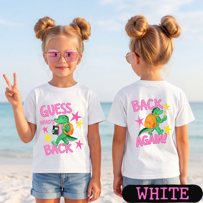 Guess Who's Back Back Again Alligator Back to School Comfort Colors Shirt | Funny Teacher & Student Graphic Tee | Back To School Shirt
