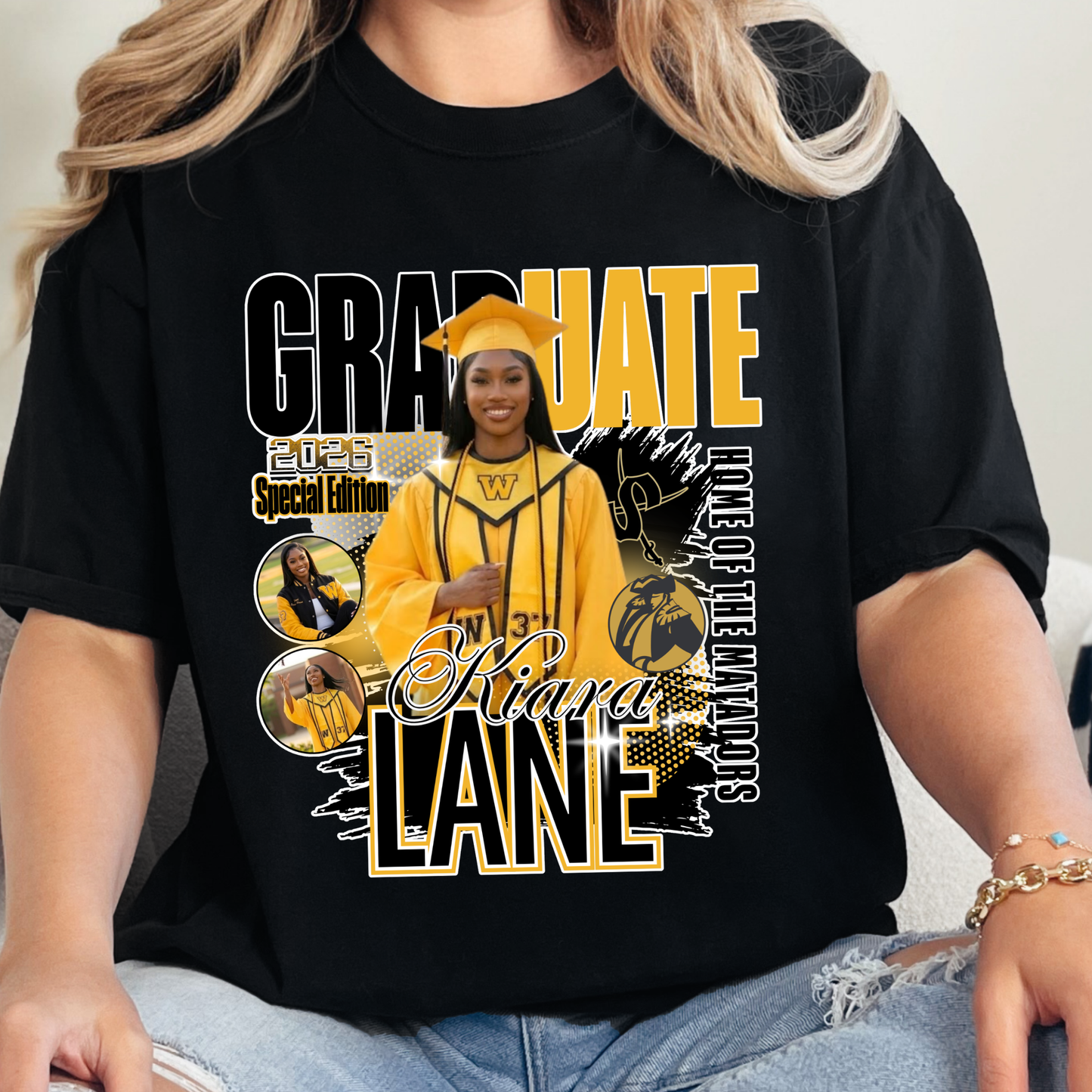 Custom Graduation Shirts 2026 | Senior Photo Tee | Proud Mom Graduate Shirt | Personalized School Spirit Graduation Gifts