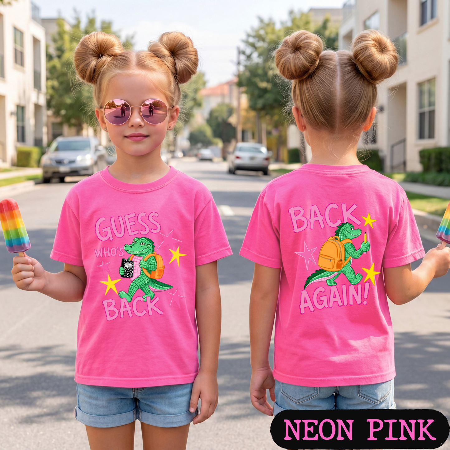 Guess Who's Back Back Again Alligator Back to School Comfort Colors Shirt | Funny Teacher & Student Graphic Tee | Back To School Shirt