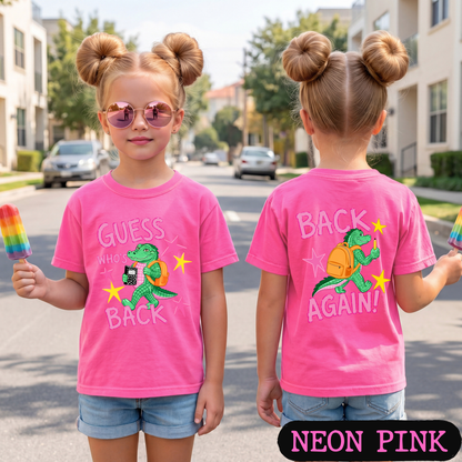 Guess Who's Back Back Again Alligator Back to School Comfort Colors Shirt | Funny Teacher & Student Graphic Tee | Back To School Shirt