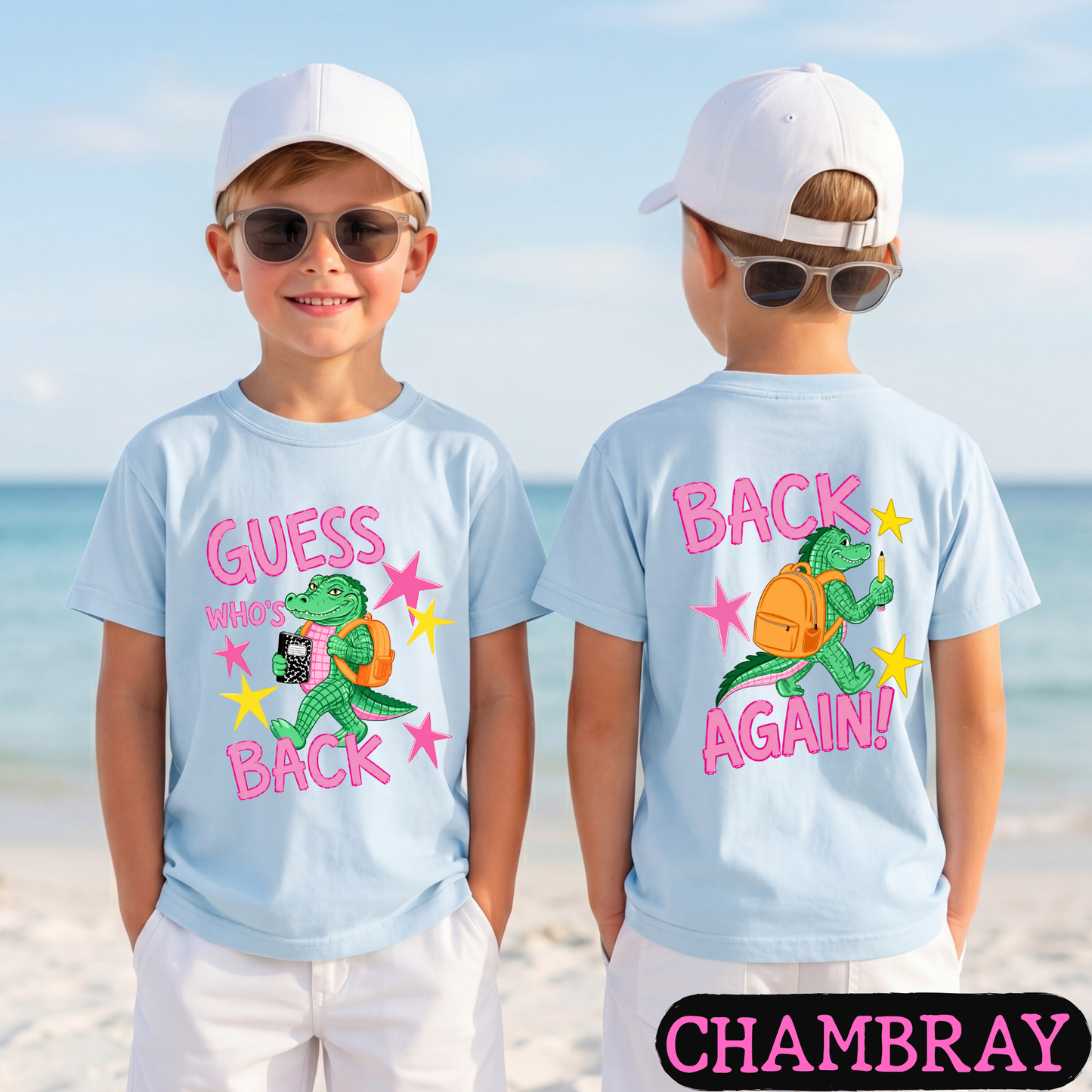 Guess Who's Back Back Again Alligator Back to School Comfort Colors Shirt | Funny Teacher & Student Graphic Tee | Back To School Shirt